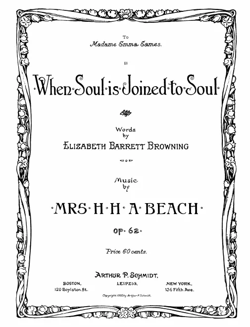 First page of When Soul is Joined to Soul