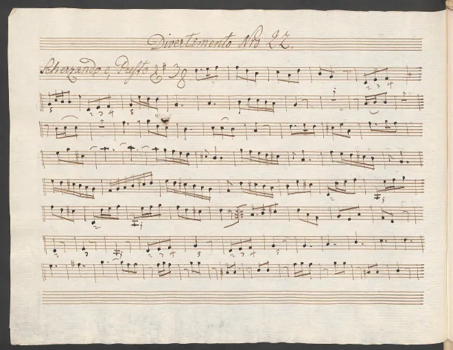 First page of Baryton Trio in G major