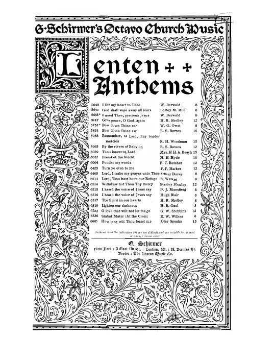 First page of Thou Knowest, Lord
