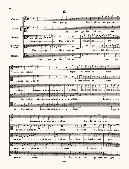 First page of Congrega Domine dispersionem
