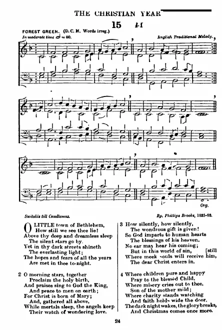 Complete Score (O Little Town of Bethlehem)