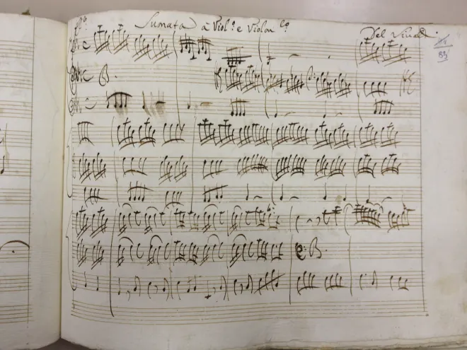 First page of Trio Sonata in C minor