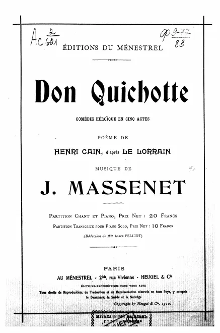 First page of Don Quichotte