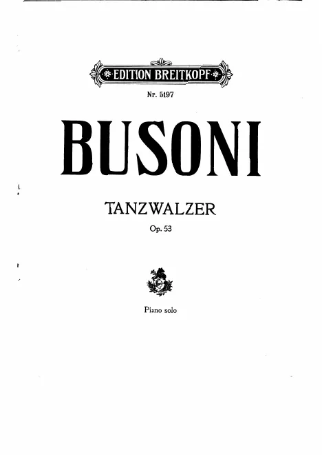 First page of Tanzwalzer