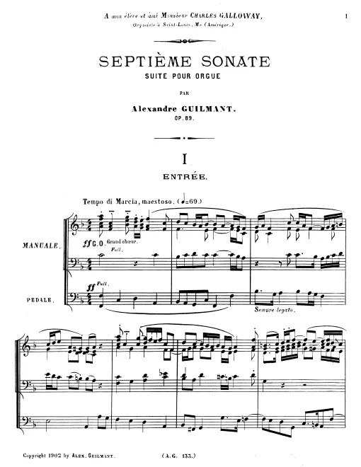 First page of Organ Sonata No.7