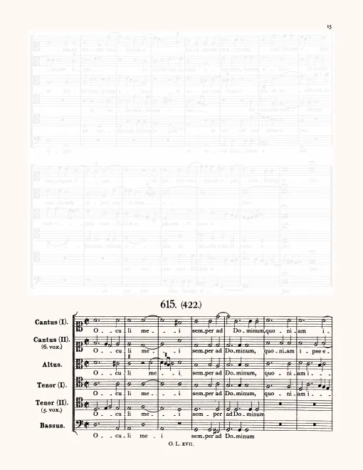 First page of Oculi mei semper ad Dominum