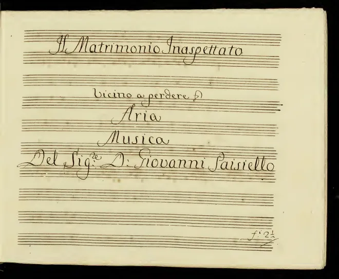 First page of Il matrimonio inaspettato