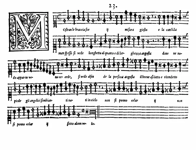 First page of Mostran le braccia sue misura giusta