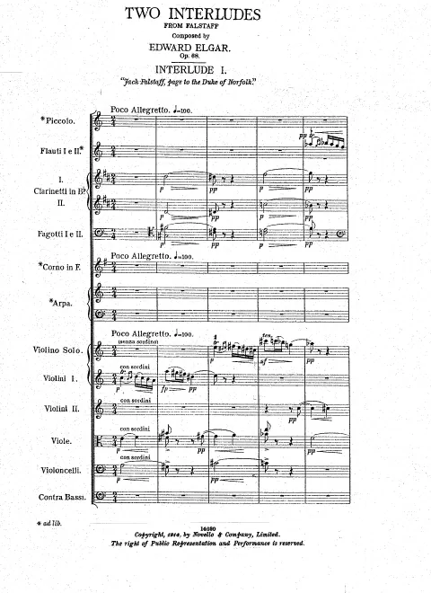 First page of Falstaff