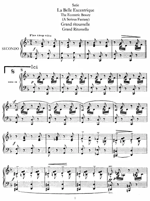 First page of La belle excentrique