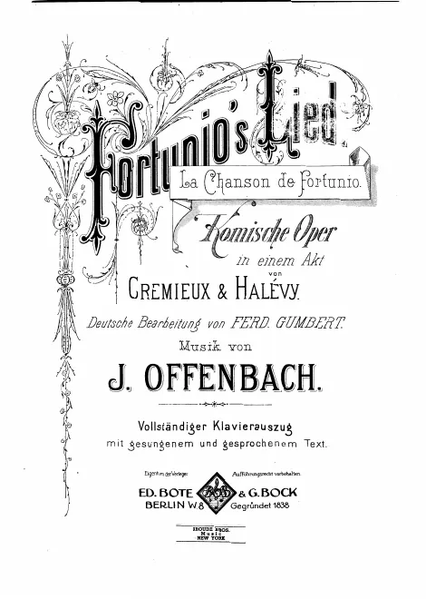 First page of La chanson de Fortunio