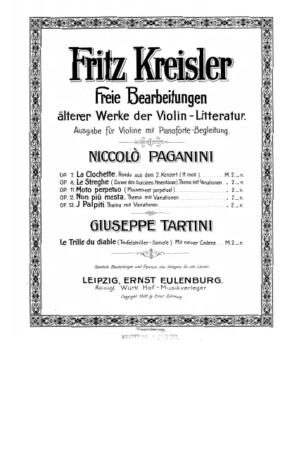 First page of Variations on 'I Palpiti'
