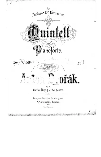 First page of Piano Quintet No.2