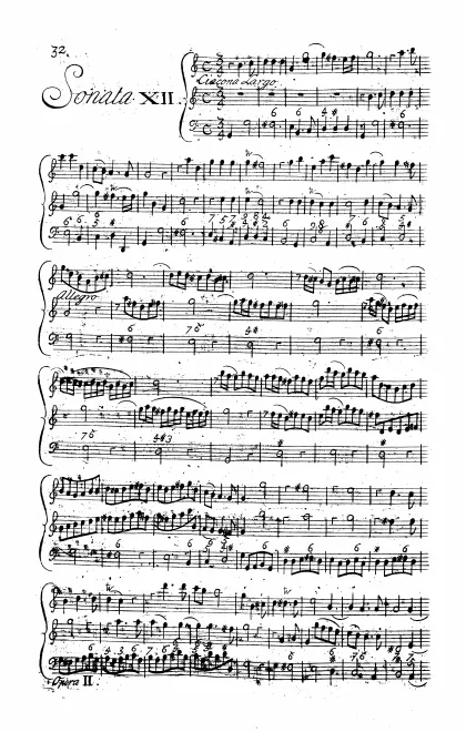 First page of Trio Sonata in G major