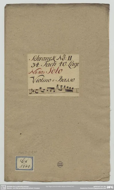 First page of Violin Sonata in A major
