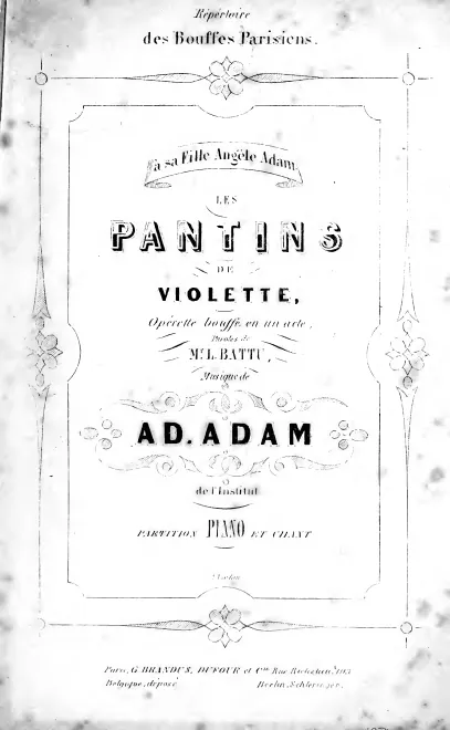 First page of Les pantins de Violette