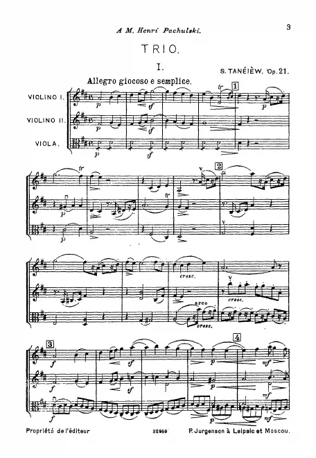 First page of String Trio