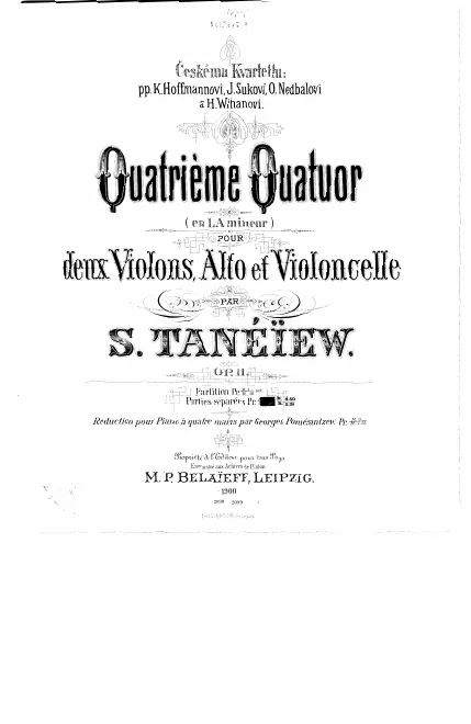 First page of String Quartet No.4