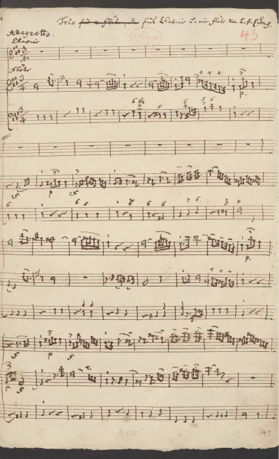 First page of Flute Sonata in E major
