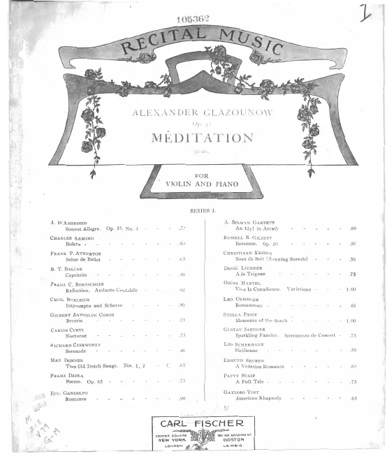 First page of Meditation