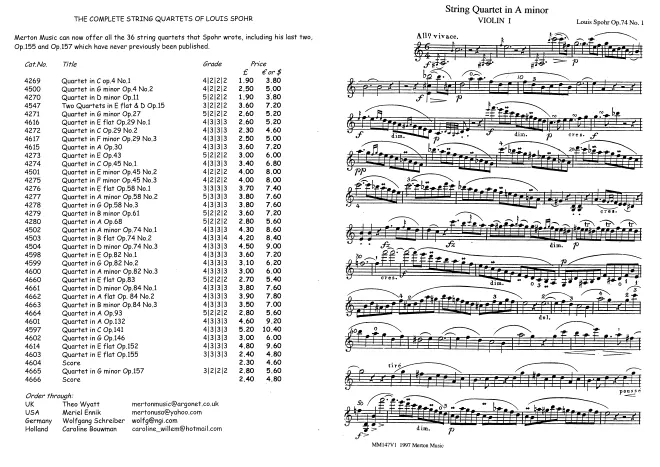 First page of String Quartet No.20