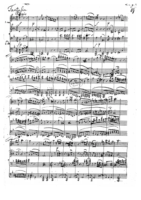 First page of Fantasia in D minor