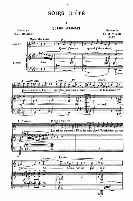 First page of Soirs d'été