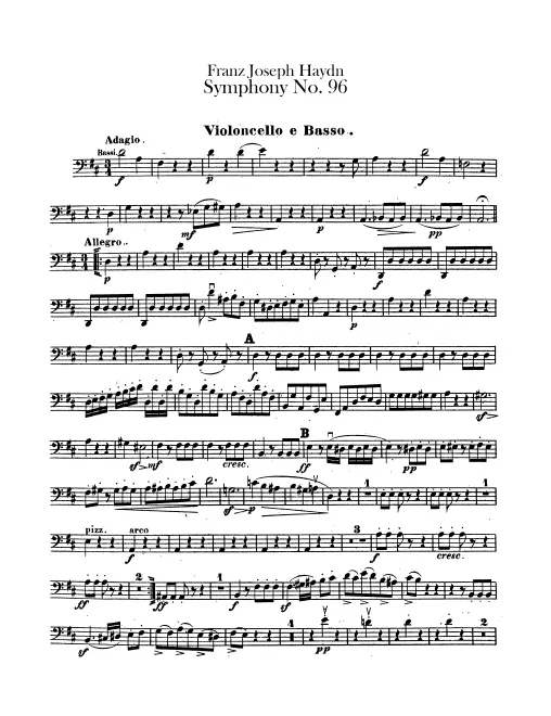 First page of Symphony No.96 in D major