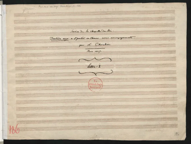 First page of Tantum ergo in B-flat major