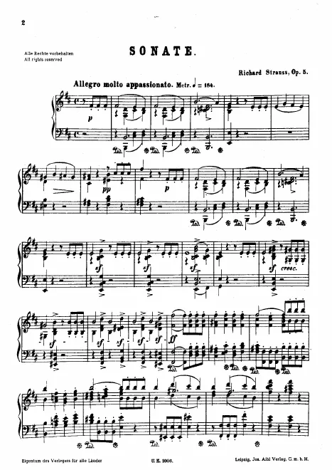 First page of Piano Sonata