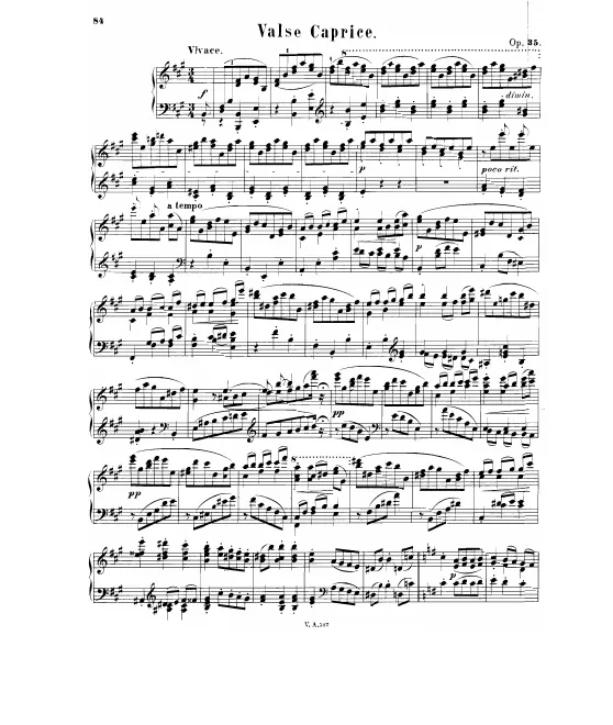 First page of Valse-Caprice