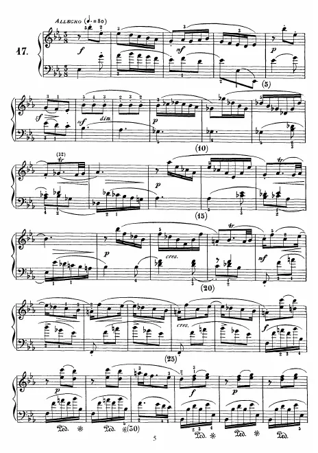First page of Keyboard Sonata in E-flat major