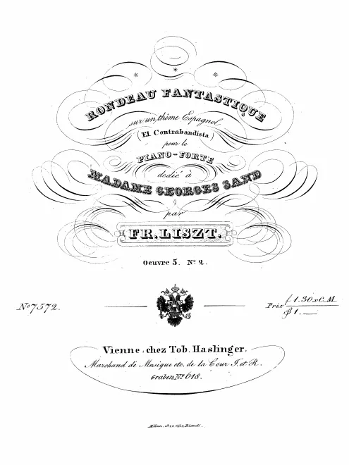 First page of Rondeau fantastique sur un thème espagnol