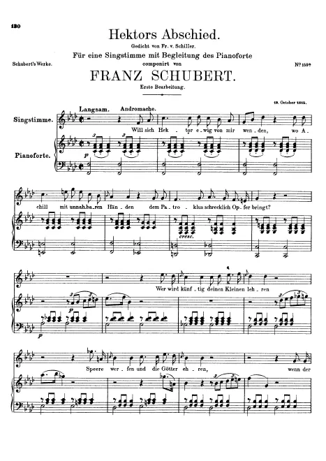 First page of Hektors Abschied