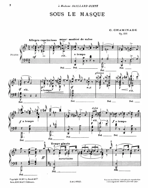 First page of Sous le masque