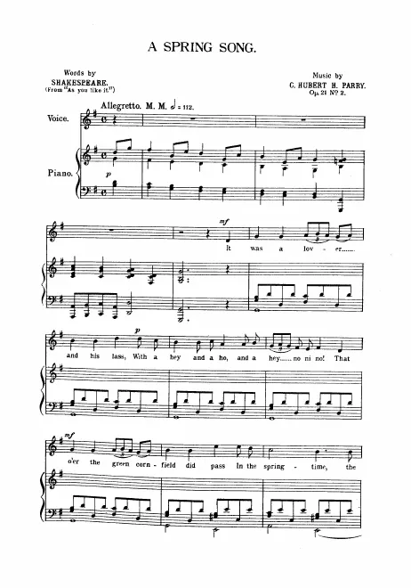 First page of A Garland of Shakespearean and Other Old-Fashioned Songs