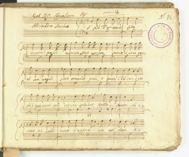 First page of A piè d'un verde colle