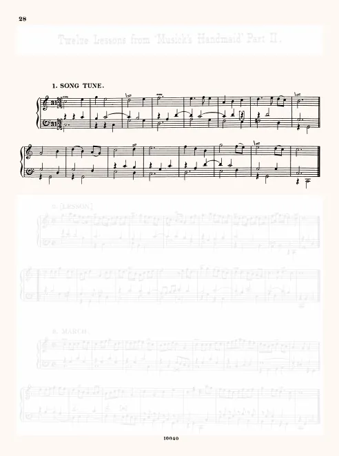 First page of Song Tune