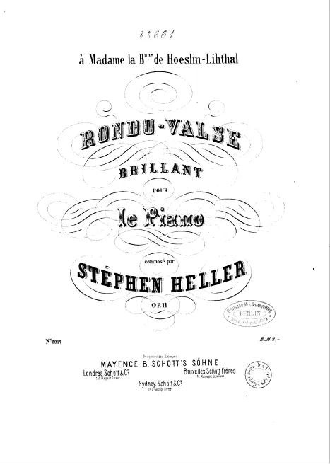 First page of Rondo-Valse, Op.11