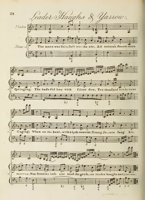 First page of Leader Haughs and Yarrow
