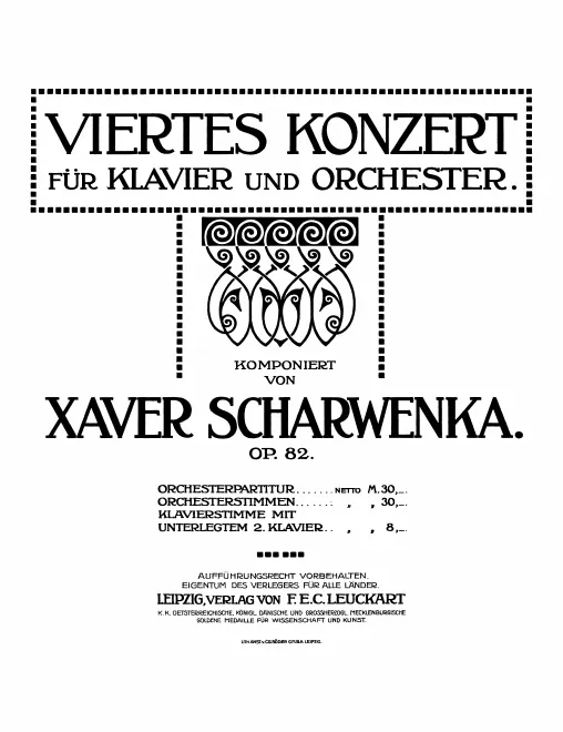 First page of Piano Concerto No.4