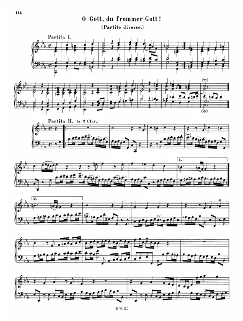 First page of O Gott, du frommer Gott
