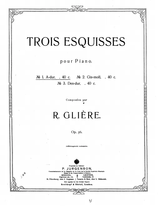 First page of 3 Esquisses