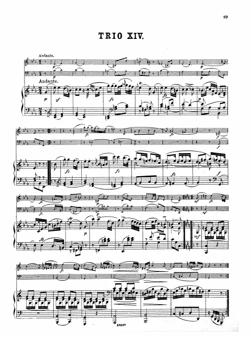 First page of Piano Trio in C minor