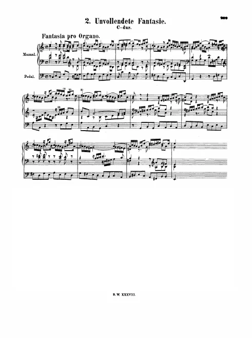 First page of Fantasia in C major