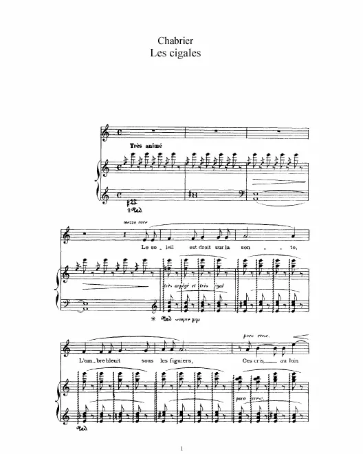 First page of Les Cigales