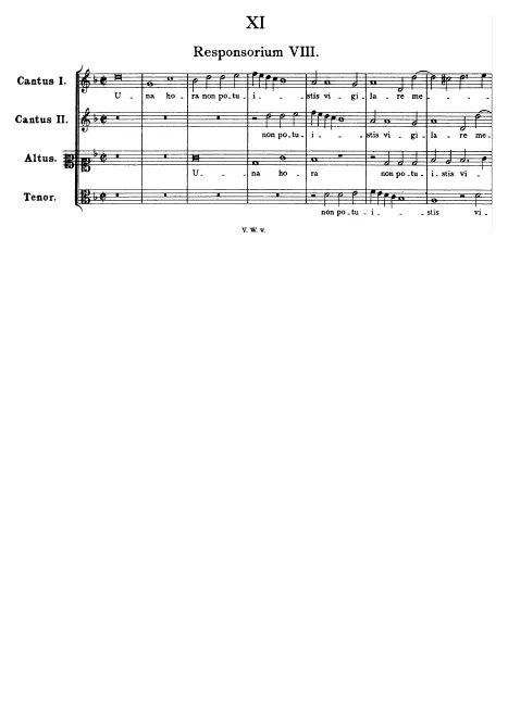 First page of Una hora non potuistis vigilare mecum