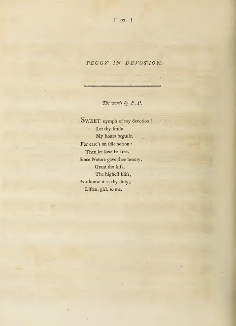 First page of Peggy in Devotion
