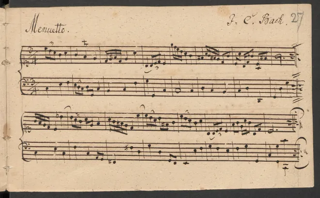 First page of Minuet in C major