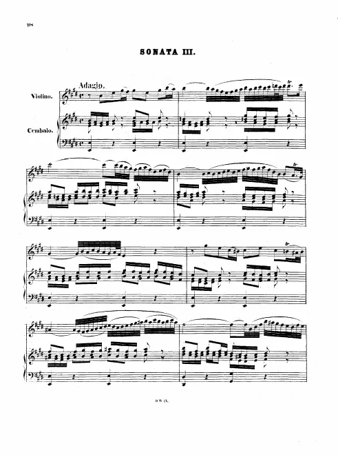 First page of Sonate für Clavier und Violine